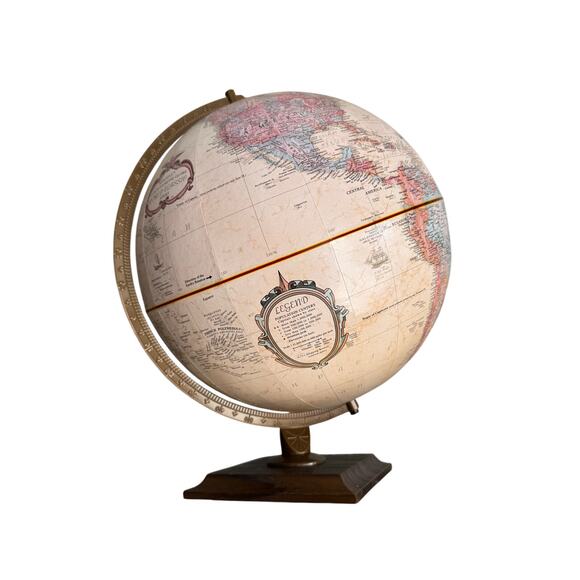 Globe / Map / World / Replogle 12” World Classic Series, Raised Relief / Vintage - Picture 2 of 12